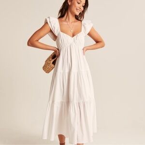 Abercrombie white maxi dress (NWT)